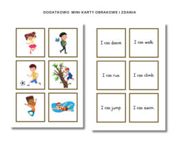 Karty pracy + Czasownik CAN + nazwy czynności i umiejętności