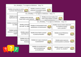 GRA „WOLAŁBYŚ….?” – język polski - biblioteka – świetlica – kl. 7-8 – 80 pytań