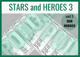 Stars and Heroes 3 unit 5 OUR HOBBIES– zakładki do książki