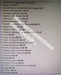 MAPY MYŚLI - GEOGRAFIA - KLASA 5 - 28 TEMATÓW - 56 STRON