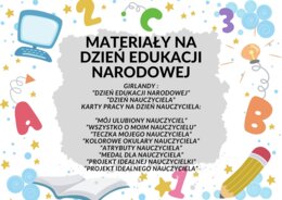 ZESTAW NA DZIEŃ EDUKACJI NARODOWEJ I DZIEŃ NAUCZYCIELA - KARTY PRACY