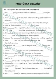 Angielski - Egzamin ósmoklasisty - Powtórka wszystkich czasów - Gramatyka