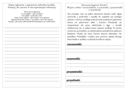 Karolcia - karty pracy