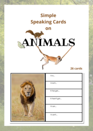 Simple Speaking Cards on Animals