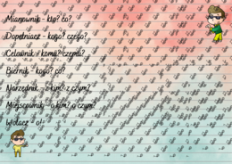 Karta i plakat - odmiana nazwiska przez przypadki.