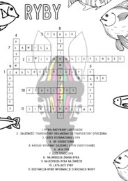 Krzyżówka powtórzenie wiadomośći RYBY