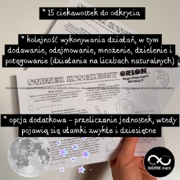 Statek Kosmiczny Orion i Misja Kosmiczna  Artemis II. Wyzwanie matematyczne: kolejność wykonywania działań.