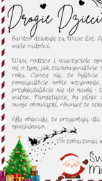 List św. Mikołaja do dzieci