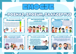 Gazetka szkolna- EMOCJE- POZNAJ, ZROZUM, ZAAKCEPTUJ- 11 kolorowych kart A4- całoroczne
