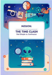 MEGA PAKA: Past Simple vs. Continuous – "The Time Clash". Gamifikacja, 100+ zdań