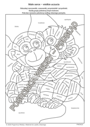 Małe serce -wielkie uczucia - karta pracy + klucz odpowiedzi