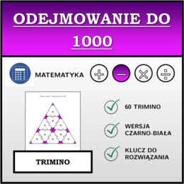 Trimino - Odejmowanie do 1000 | matematyka