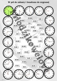 Matematyczne gry stolikowe-czas i zegar