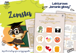Zemsta. Lekturowe łamanie głowy. Ikony. Zagadki. Wykreślanka. Lektura obowiązkowa
