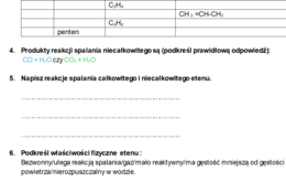 ALKENY karta pracy / kartkówka