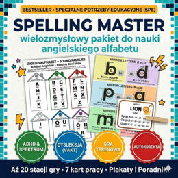SPELLING MASTER: Wielozmysłowy Pakiet do Nauki Alfabetu i Spellingu (ADHD, Spektrum, Dysleksja)