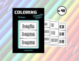 Czasowniki nieregularne - kolorowanka 01