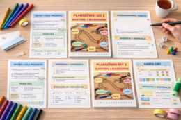 Planszówki DIY z kartonu i markerów