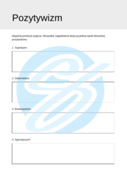 Pozytywizm – Najważniejsze Zagadnienia – Karty Pracy dla Maturzystów
