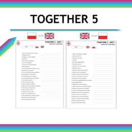 Together 5 działy 1-4 - 100 zdań do tłumaczenia