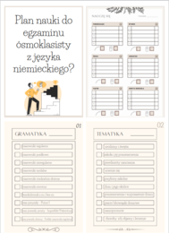 Egzamin ósmoklasisty z języka niemieckiego krok po kroku - zaplanuj i zdaj na luzie - planer przygotowujący do E8 j. niemiecki