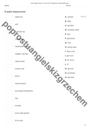 English Class A2 – Unit 3 – testy