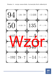 Domino - Arytmetyka liczb całkowitych | matematyka