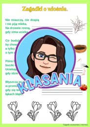 Wiosna- karty pracy klasa 1 (dodatkowe)