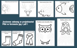 Wyklej z liści i zaprojektuj! Jesienne prace plastyczne z liści i nie tylko! Pliki pdf i jpg!