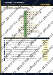 Krzyżówka „Oświecenie” + karta pracy + klucz odpowiedzi