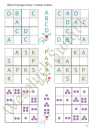 Sudoku -wiosenne i wielkanocne łamigłówki