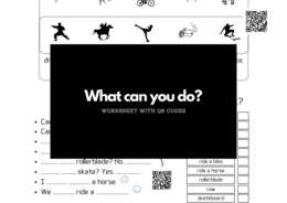 Can you ...? Karta pracy. Gra komunikacyjna + link do gry interaktywnej (klasa 3 i 4)