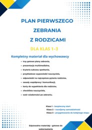 PLAN PIERWSZEGO ZEBRANIA Z RODZICAMI DLA KLAS 1–3