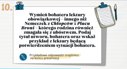 Chłopcy z Placu Broni - zadania E8