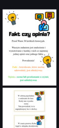 Fakt czy opinia? 30 kart do gry