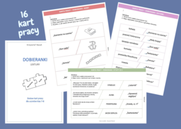 Dobieranki - powtórzeniowe karty pracy do lektur klas 7-8