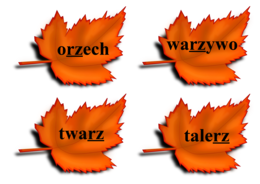 Jesienna ortografia - dekoracja