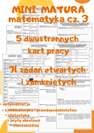 PAKIET. Mini matura. Matematyka cz. 3