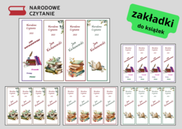 NARODOWE CZYTANIE 2025 – zakładki do książek – zakładka – Jan Kochanowski – biblioteka - język polski - wersja 2