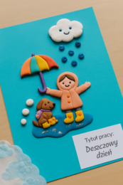 Deszczowy świat w plastelinie