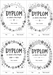 Dyplomy za udział w Dniu kropki