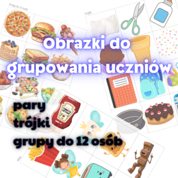 Obrazki do grupowania uczniów - pary, trójki, grupy do 12 osób