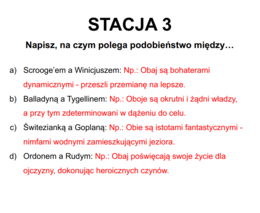 POWTÓRKOWE STACJE ZADANIOWE Egzamin ósmoklasisty z języka polskiego