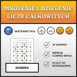 Domino - Mnożenie i dzielenie liczb całkowitych | matematyka