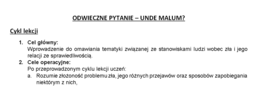 Scenariusz lekcji - Skąd zło?