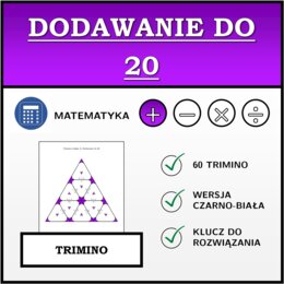 Trimino - Dodawanie do 20 | matematyka | za darmo