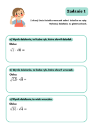 Mnożenie pierwiastków - wersja na Dzień Dziadka