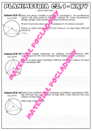 MINI MATURA - PLANIMETRIA cz. 1 - kąty