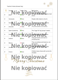 Karta pracy Christmas Around the World A2+/B1