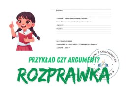 KARTA PRACY – ARGUMENT CZY PRZYKŁAD? Zestaw 3